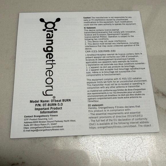 Orangetheory Heart Rate Monitor - Picture 3 of 6